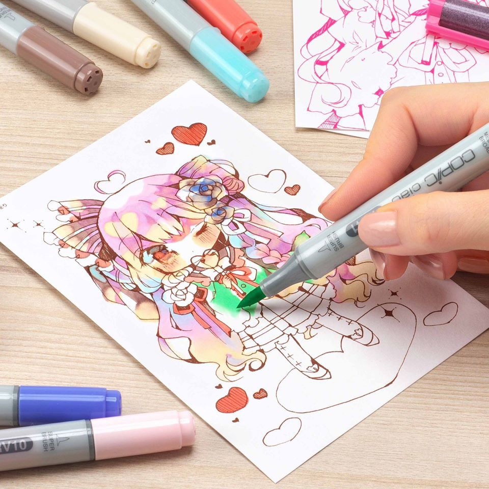 [ LIMITED EDITON - Nội địa nhật ] Copic Ciao dreamy set limited 10 màu kèm 2 bút line viền