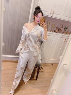 PIJAMA CON HẠC TRẮNG CAO CẤP