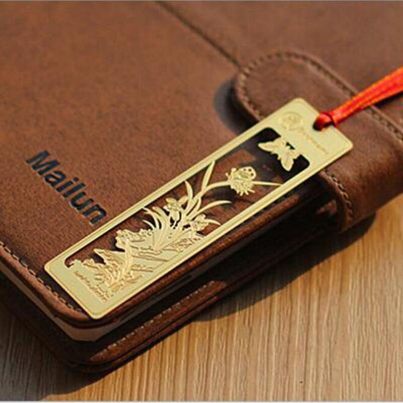 1 Thẻ Đánh Dấu Sách Bằng Kim Loại Phong Cách Trung Hoa