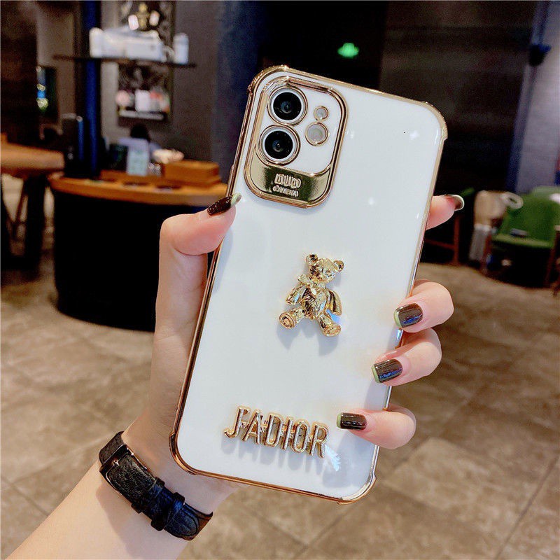 Ốp điện thoại silicon mềm họa tiết gấu thích hợp cho Iphone 7 8+ SE X XS XR XSMAX 11 11pro 11promax 12 12promax Jsxx