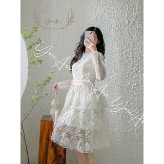 ĐẦM REN CỔ TRỤ HÌNH THẬT