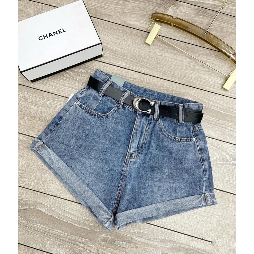 Quần Short Jeans Nữ Xắn Gấu Dáng Ngắn 3 Màu
