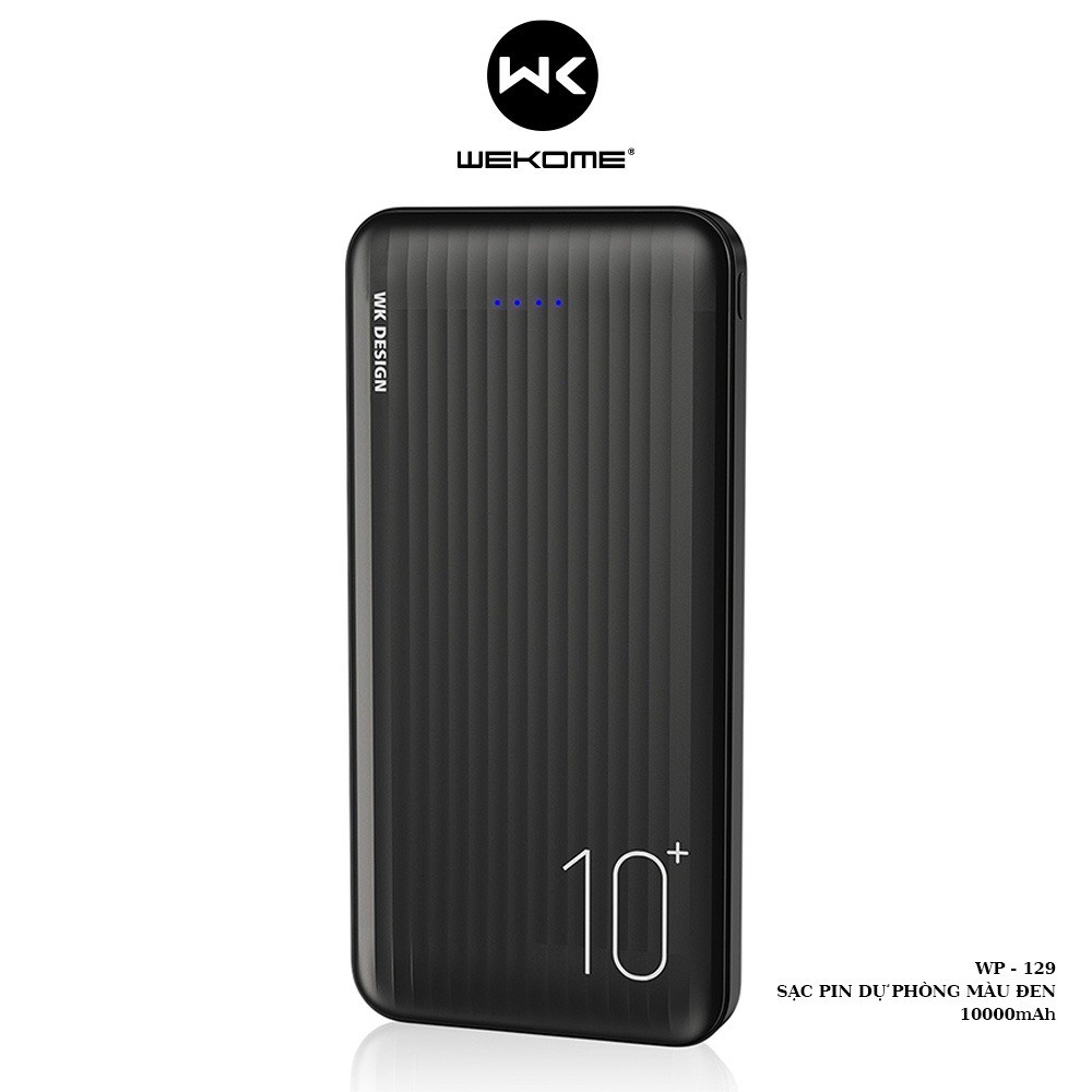 Pin sạc dự phòng 10000mAh Wekome WP-129 thông minh tự ngắt nguồn điện