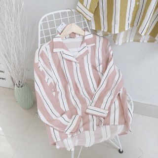 Áo sơmi sọc oversize