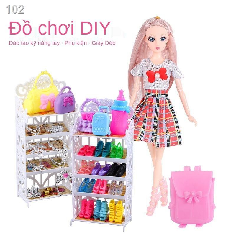 Bộ quà tặng búp bê Barbie Gói quà tặng Công chúa cô gái ăn mặc cho búp bê Giày búp bê Barbie Khớp có thể di chuyển