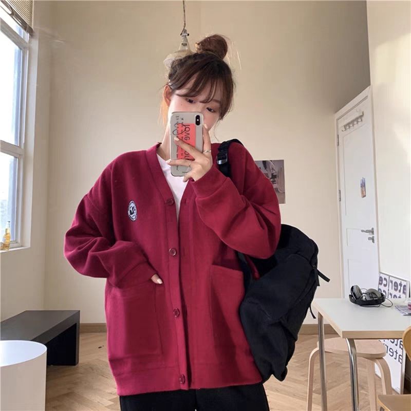 [Sẵn] Áo Cardigan Trơn Dáng Hoodie Nỉ Da Cá Có Túi Style Hàn Quốc Dành Cho Nữ | BigBuy360 - bigbuy360.vn
