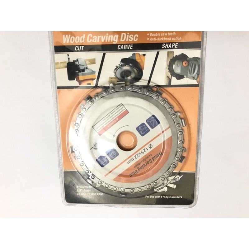 Lưỡi Cưa Xích 125mm Gắn Máy Mài – Lỗ 22mm Cắt Gỗ Nhanh