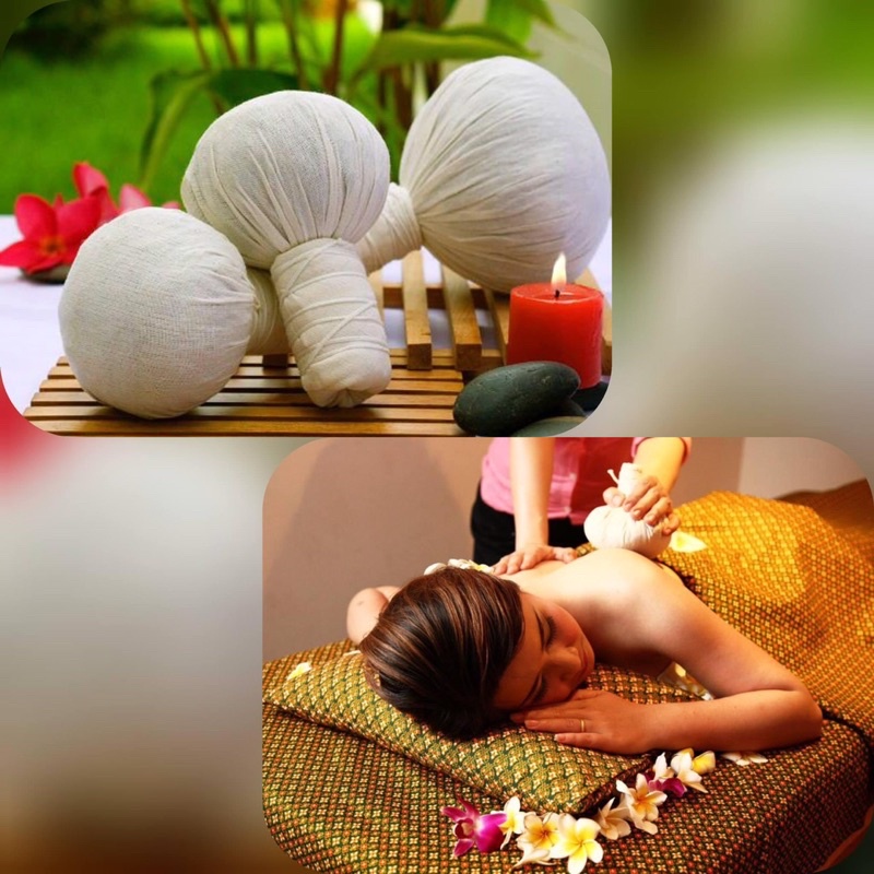 TÚI CHƯỜM NÓNG THẢO DƯỢC THÁI LAN - Thai herbal massage compress ball for face & body relaxing spa aroma