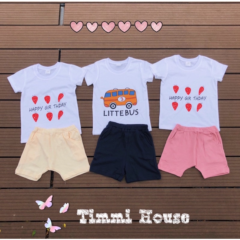 Xả Hàng Bộ Cộc Bé Trai Bé Gái Cotton Hàng Dư xuất Hàn Quốc