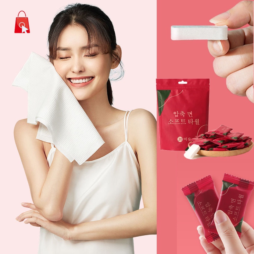 Khăn Lau Mặt Dạng Nén Bằng Cotton Nguyên Chất Dùng 1 Lần