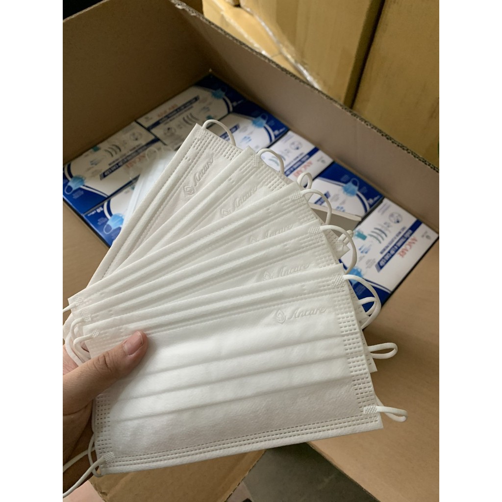 [SALE HÀNG THƯƠNG HIỆU]1 Thùng (50 Hộp) Khẩu Trang Kháng Khuẩn 4 Lớp ANCARE Màu Xanh, Màu Trắng (chỉ 18.000đ/hộp) | BigBuy360 - bigbuy360.vn