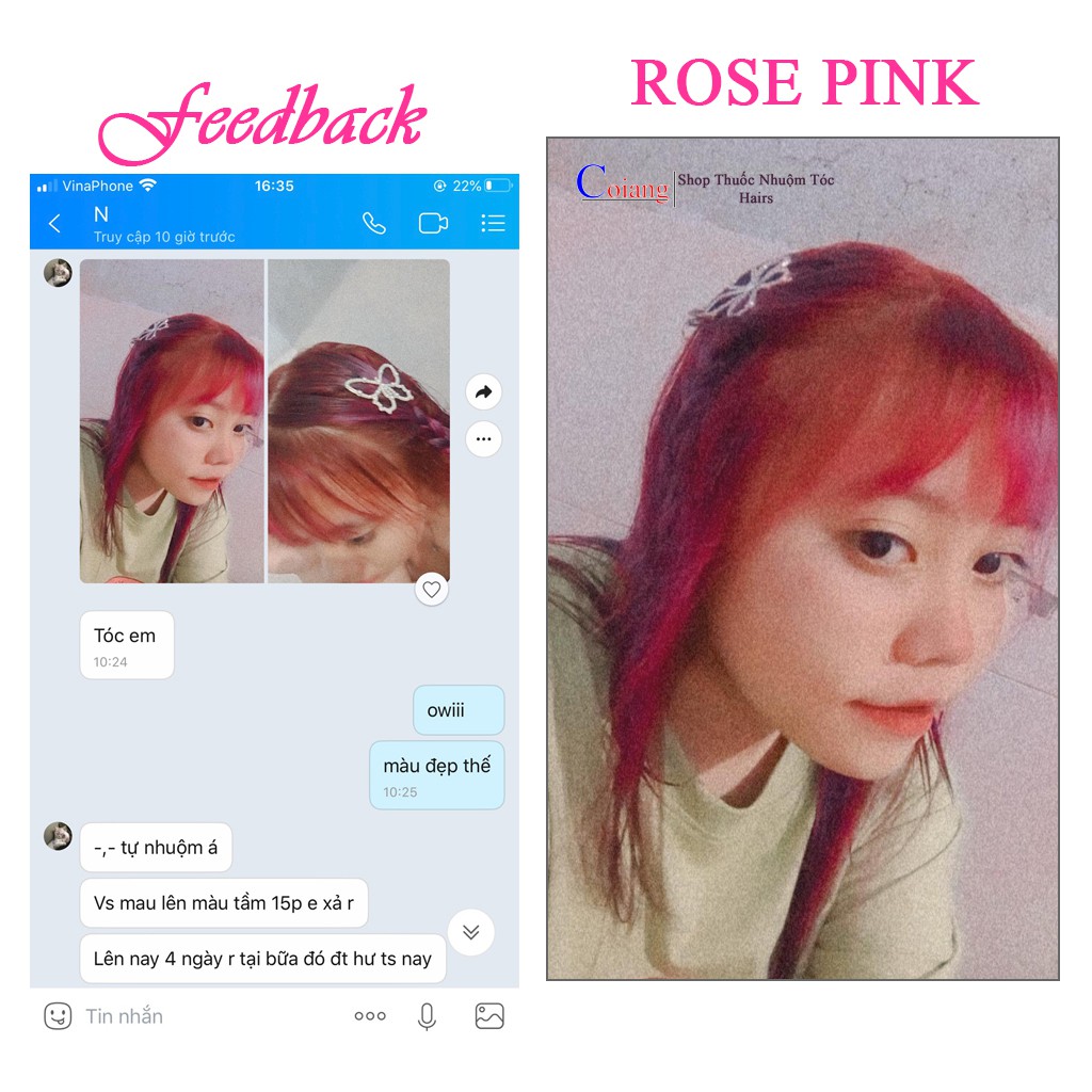 Thuốc nhuộm tóc màu HOT PINK - Hồng Neon Chenglovehair, Chenglovehairs