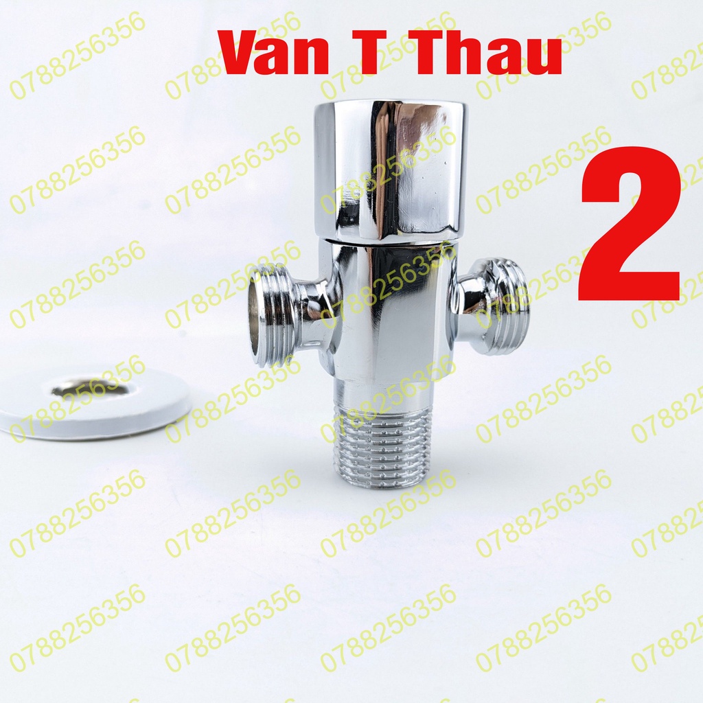Van F inox SUS304 có khóa ra 1 đường nước, van T cầu chữ F
