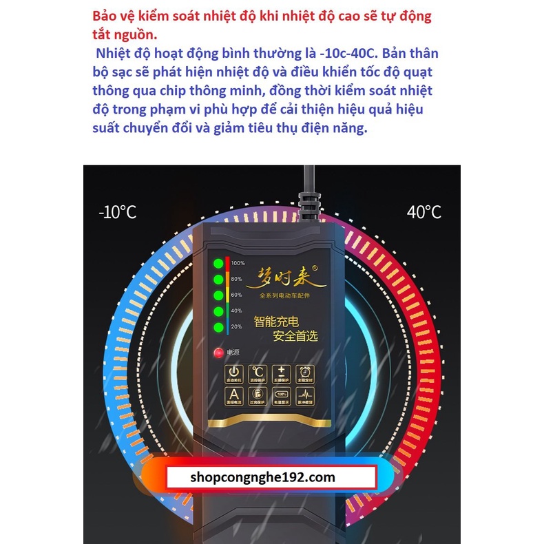 Bán Sạc xe máy điện 60V 20AH Xmen Vespa Zoomer dùng 5 bình acquy