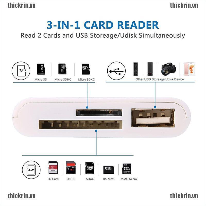 <Hot~new>Lightning to SD Card Camera Reader Connector Micro USB Adapter for iPhone iPad