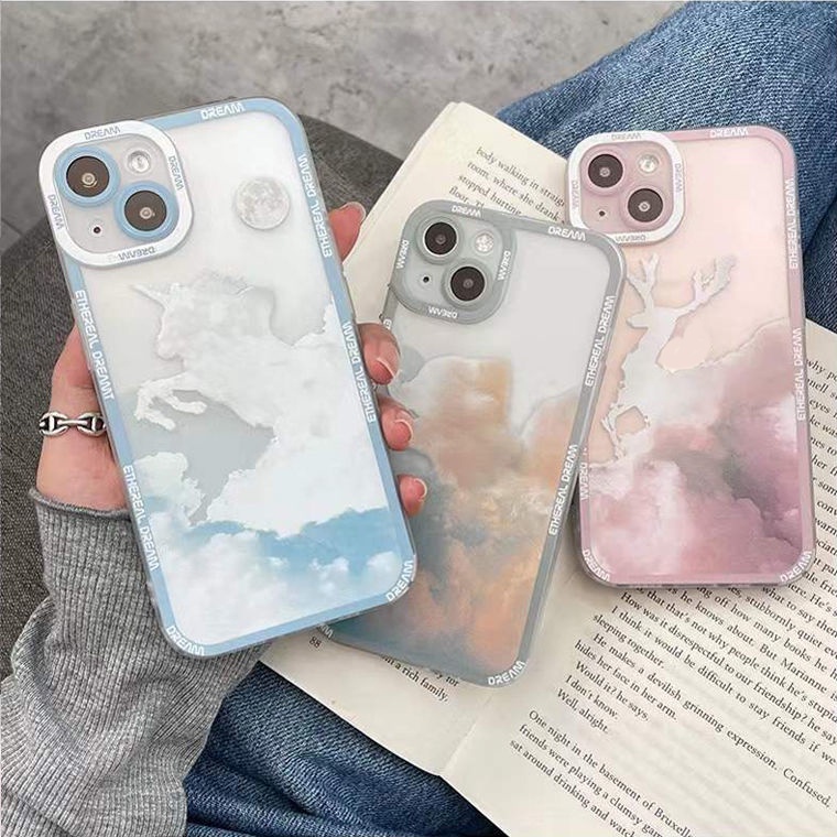 Ốp Điện Thoại Silicon Mềm Trong Suốt Hình Gấu Đám Mây Dễ Thương Cho IPhone 13/12 Pro Max Case/11/ XS/ XR/ X/ 8/ 7/ 6S/ Plus Mini