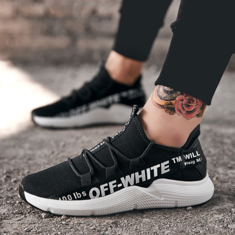 (Có 2 Màu) Giày nam sneaker thể thao đế bánh mỳ Offfwhitee 2 màu đen và trắng