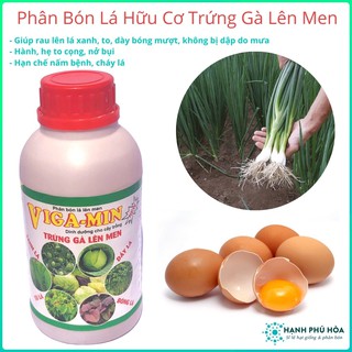 Phân Bón Lá Hữu Cơ Vigamin Trứng Gà Lên Men 500ml-Chuyên Cho Rau Mầm, Rau Gia Vị, Hoa Màu, Hoa Kiểng, Lá To, Dày, Bóng