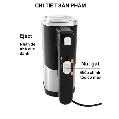 Máy đánh trứng, máy đánh trứng cầm tay SOKANY 800W có 5 tốc độ chuyên đánh bột, đánh trứng
