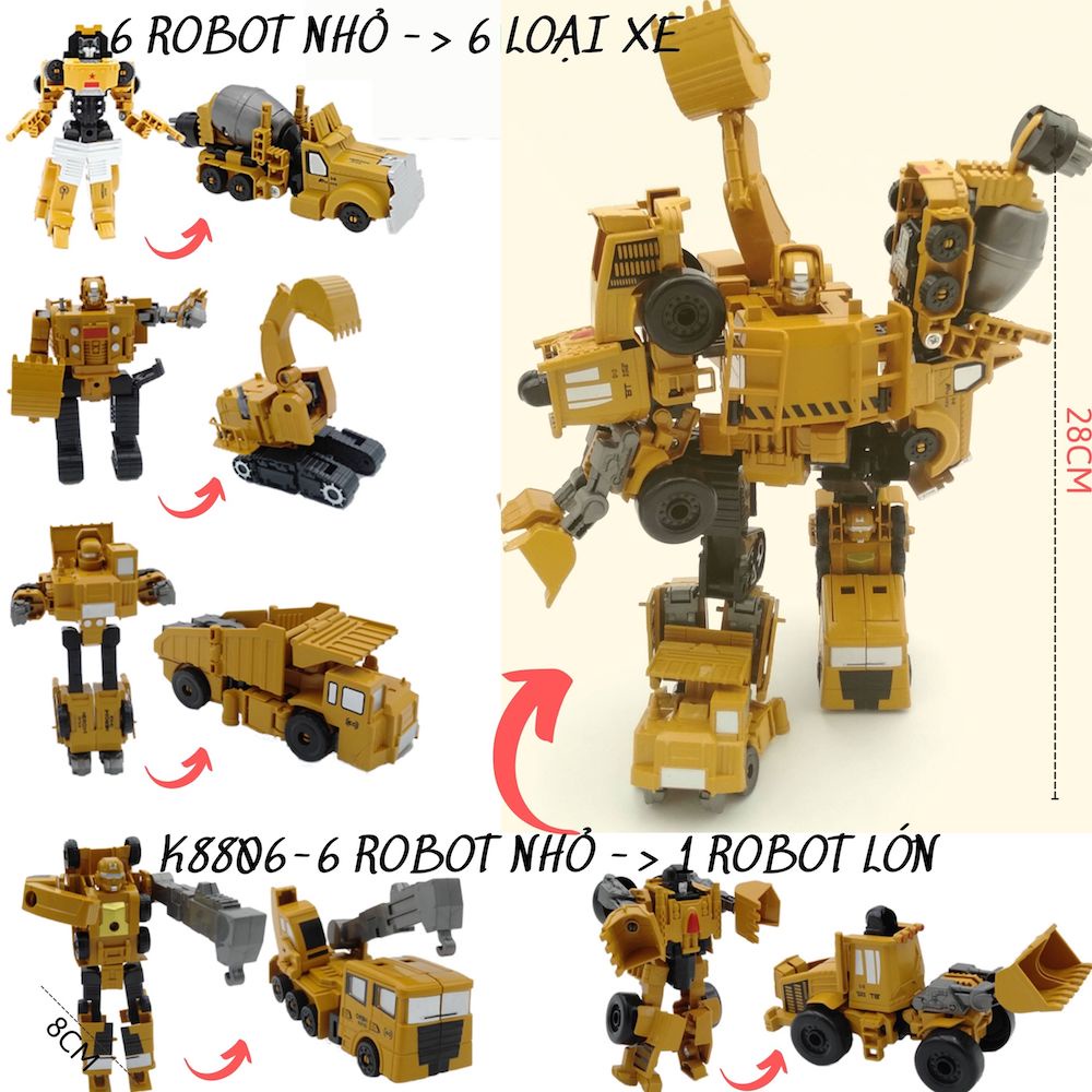 Bộ lắp ráp 2in1 mô hình ROBOT  - xếp hình người máy biến hình Transformer