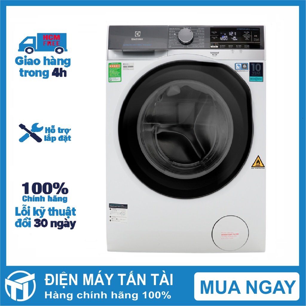MÁY GIẶT & SẤY CỬA TRƯỚC ELECTROLUX EWW8023AEWA - Có sấy Giặt nước nóng , Giặt hơi nước, giao miễn phí TP HCM