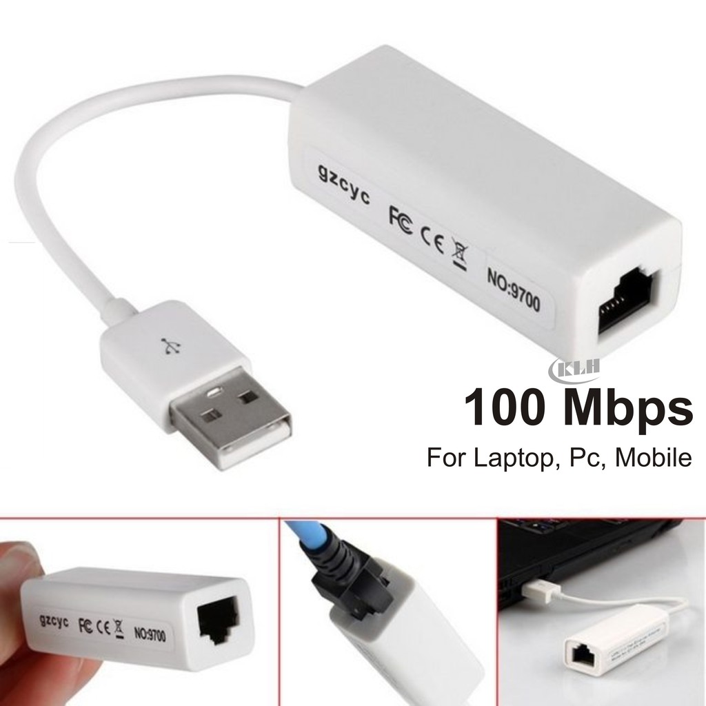 Card mạng usb to lan cho máy tính, laptop Ethernet Adapter KLH