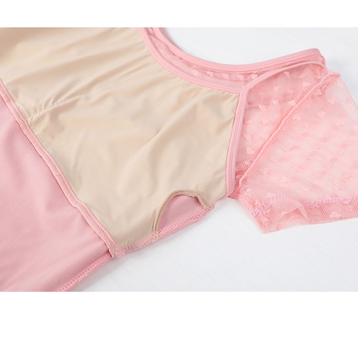 Ballet leotard người lớn phụ nữ ngắn tay ren splice dance bodysuit | BigBuy360 - bigbuy360.vn