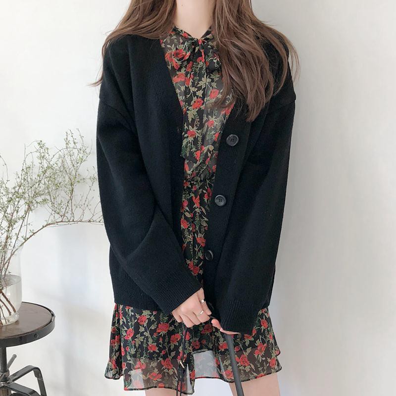 (Order-M) Ulzzang Áo cardigan len cúc KA212 KS | BigBuy360 - bigbuy360.vn