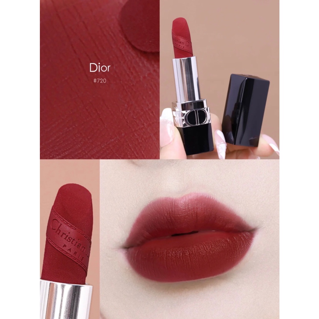 Son Môi Nhung Dập Nổi Thương Hiệu Dior 720# Phiên Bản Giới Hạn 1.5G