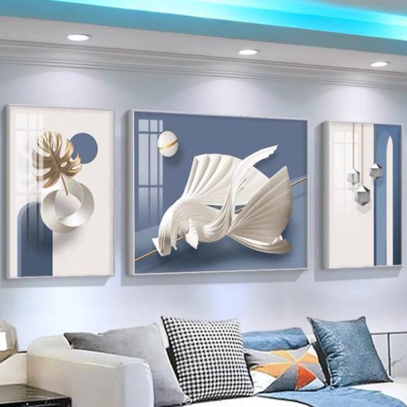 T22 Bộ 3 Tranh Treo Tường Hiện Đại Trang Trí Phòng Khách/ Sofa/ Sang Trọng/ Phòng Ngủ/ Khách Sạn Decor Tráng Gương