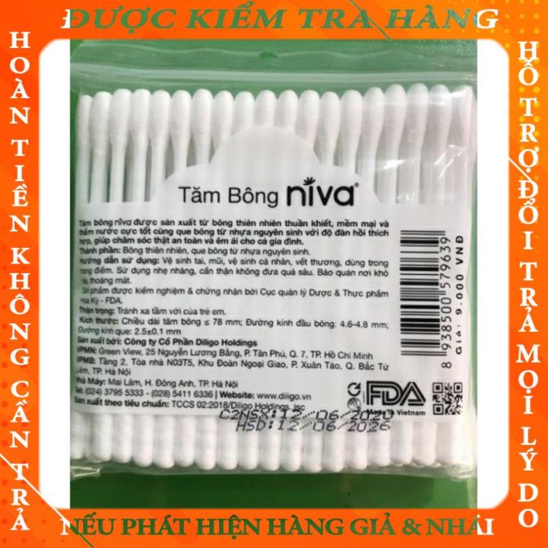 100 que bông tăm kháng khuẩn cao cấp Niva / bông tăm người lớn dinhmoi