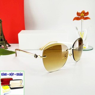 Kính nữ thời trang cao cấp - Đủ hộp đựng kính và khăn lụa - Bảo hành 12 tháng