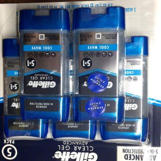 Lăn nách Gillette Nam dạng gel 107gr - lốc 5 chai