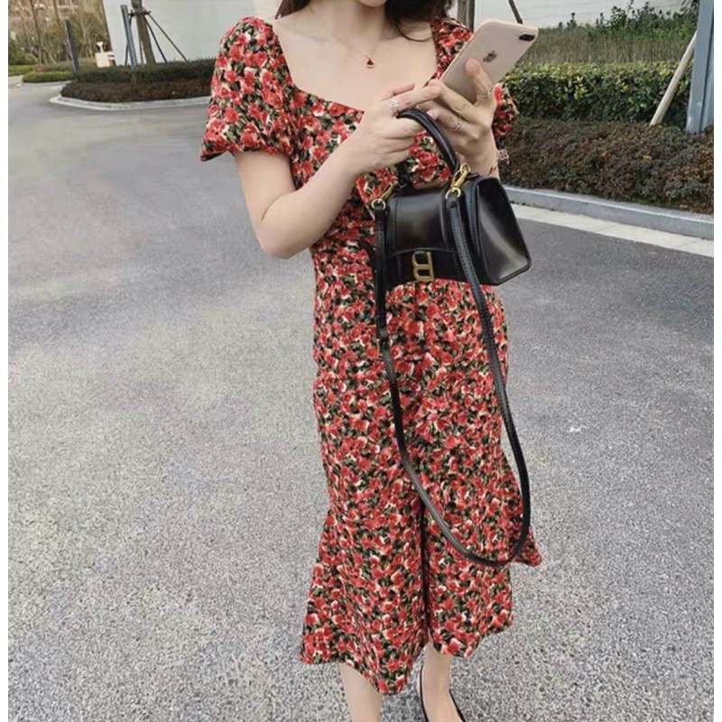 ĐẦM MIDI HOA ĐUÔI CÁ | BigBuy360 - bigbuy360.vn