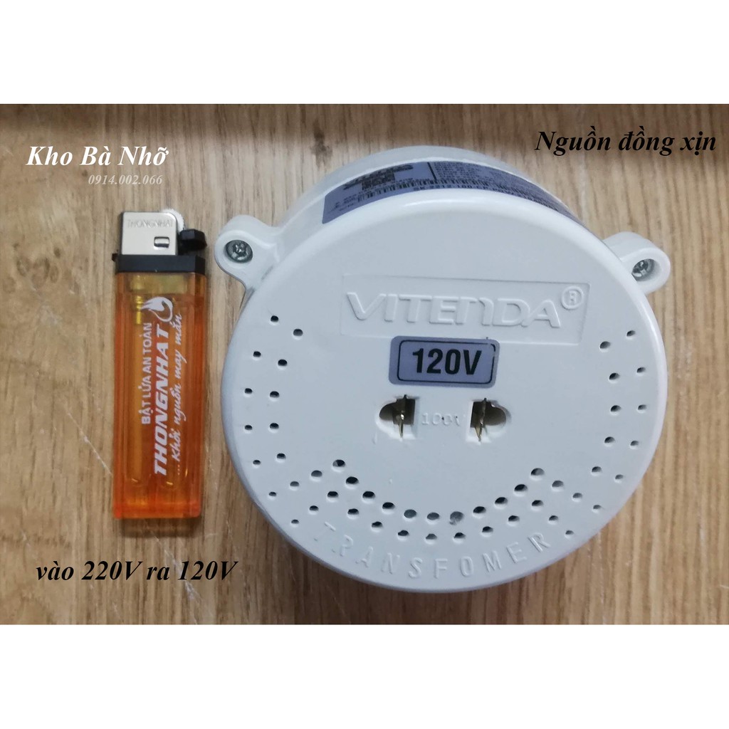 Bộ đổi nguồn 220V sang 120V công suất 100Va (85W) Nguồn đồng xịn phù hợp thiết bị chạy điện 120V.