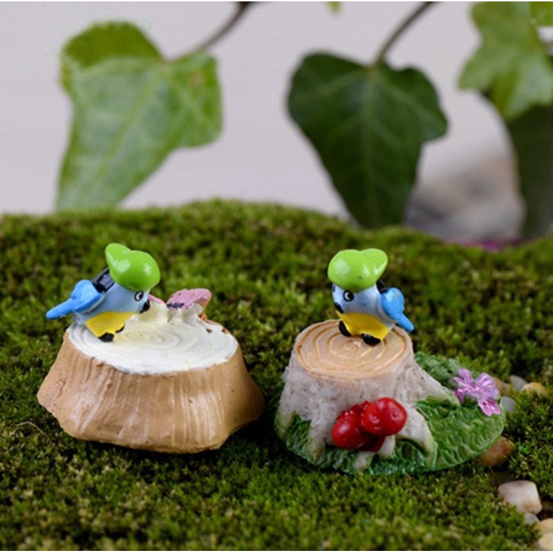 Set 2 mô hình gốc cây trang trí sân vườn độc đáo sinh động