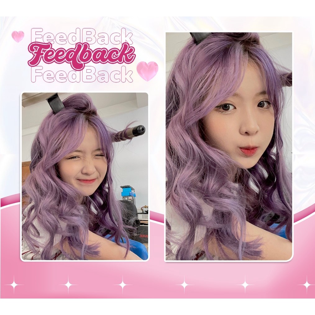 Thuốc nhuộm tóc màu Khói tím + tặng kèm trợ nhuộm