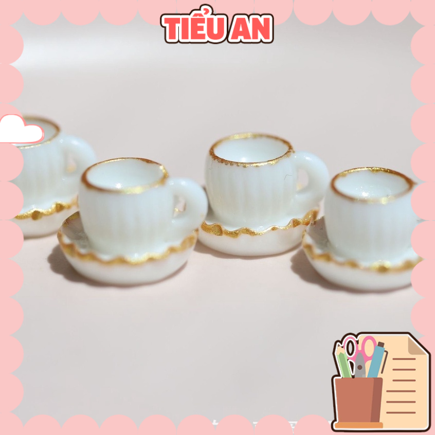 Charm (C172) slime/ Dụng Cụ Charm Trang Trí [Ko Keo &amp; Nút] Hình Ly Trà &amp; Cà Phê