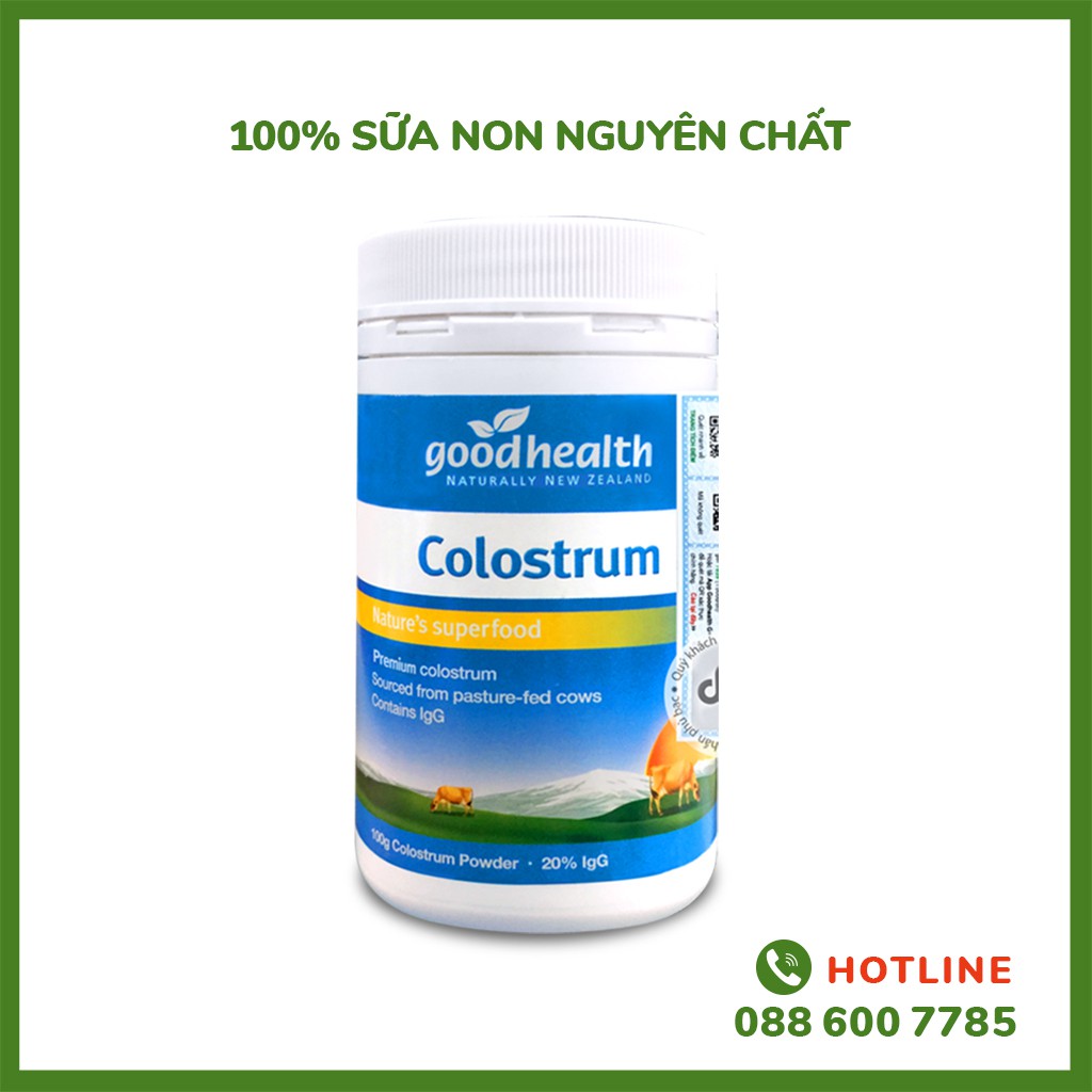 Sữa non Goodhealth Colostrum hộp 100g tăng cường sức khỏe và miễn dịch [NHẬP KHẨU]