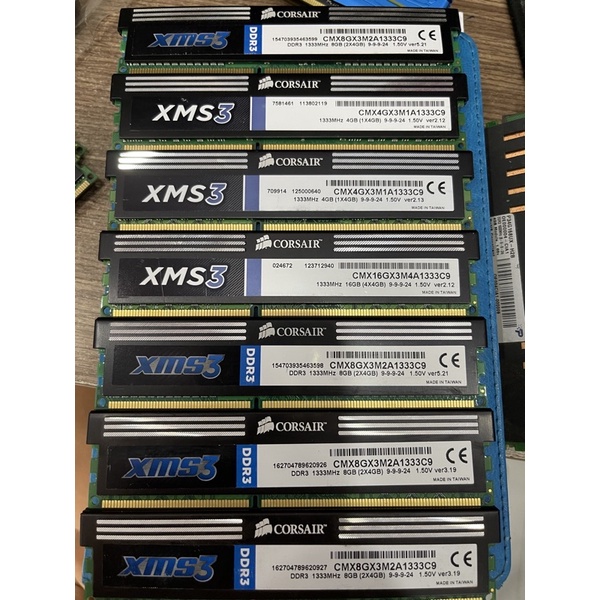 RAM PC MÁY BÀN DDR3 4G bus 1333 Corsair Tản Nhiệt, ram tháo máy bảo hành 1 tháng