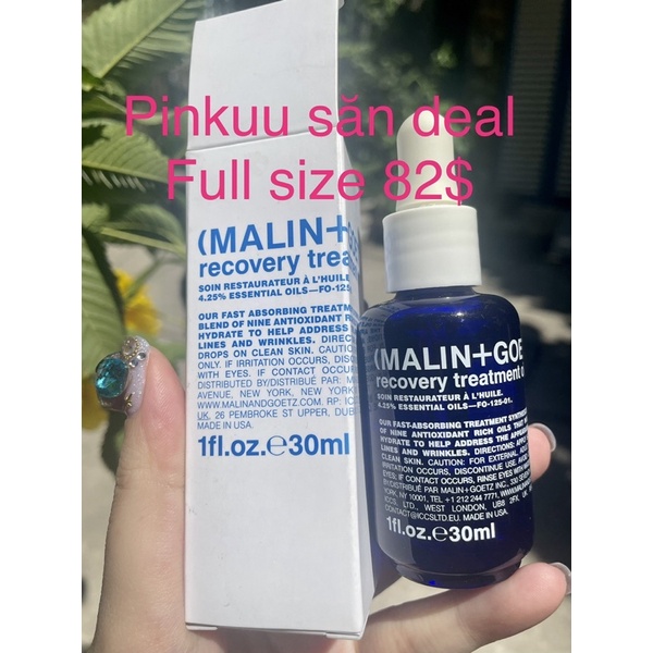 Malin + Goetz dầu dưỡng 82$ phục hồi giảm nhăn chống lão hóa ecovery treatment oil boxycharm