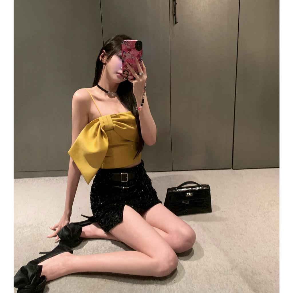 Áo Hai Dây Ôm Dáng Chất Lượng Cao Quyến Rũ Cho Nữ