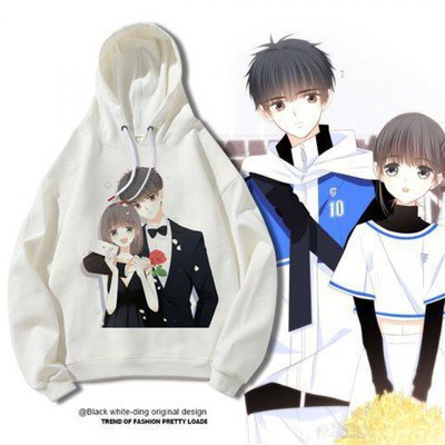 SALE- Áo Hoodie Truyện Tranh Manhua Con Tim Rung Động - áo HOT