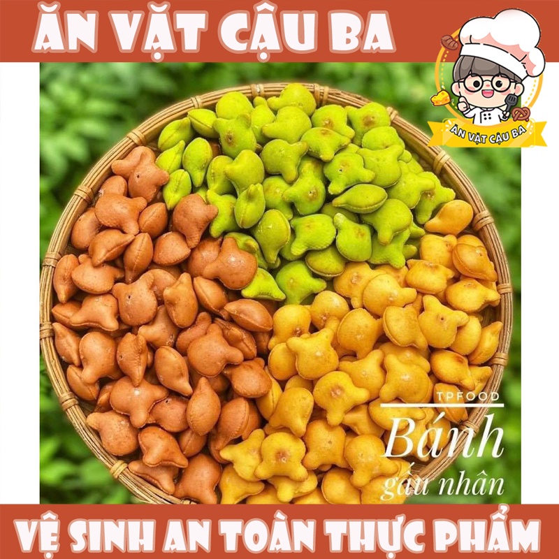 Bánh gấu nhân kem sữa mix 3 vị | hộp 420g | Đồ ăn vặt Sài Gòn vừa ngon vừa rẻ