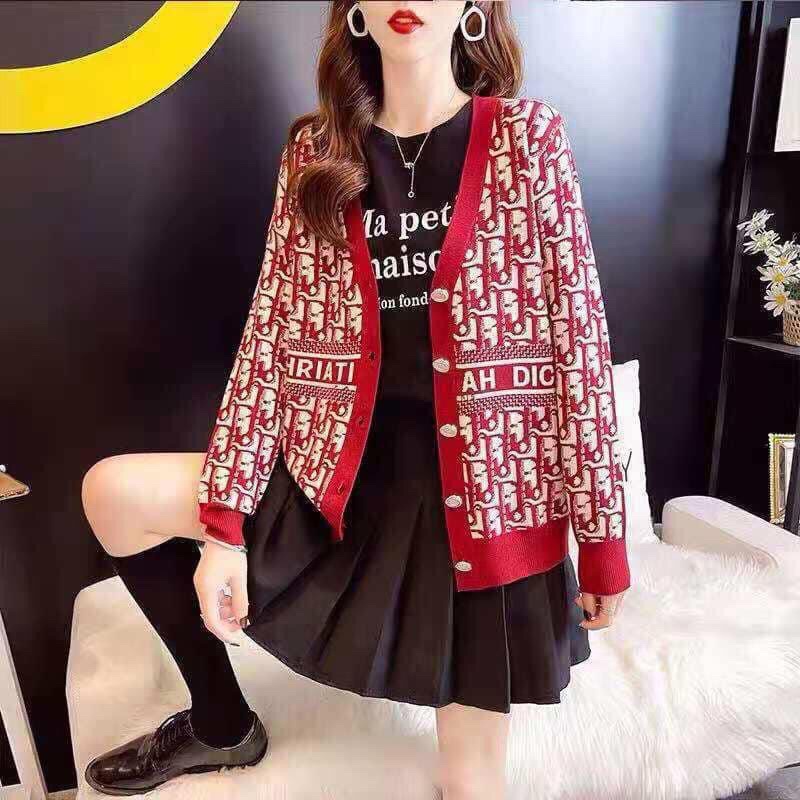 Áo khoác cadigan chữ dior