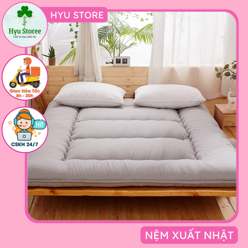 Nệm TOPPER xuất Nhật nệm gấp COMBO nệm topper 7cm k xẹp + ga nệm chất lượng giá siêu rẻ nhiều kích cỡ, nhiều màu