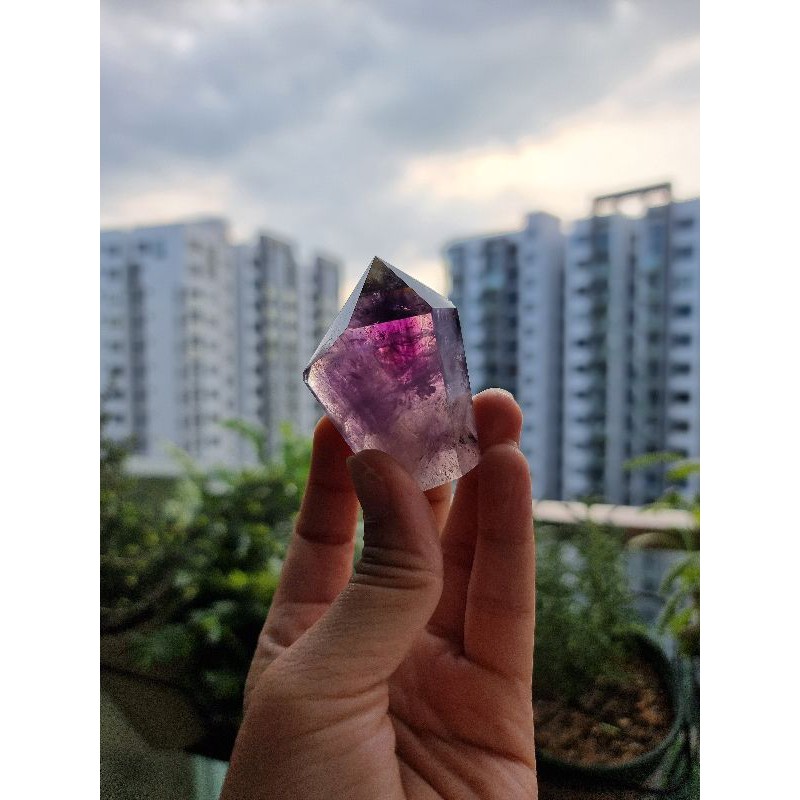 Trụ thach anh Tím Amethyst, dáng tự nhiên, chất tím đẹp