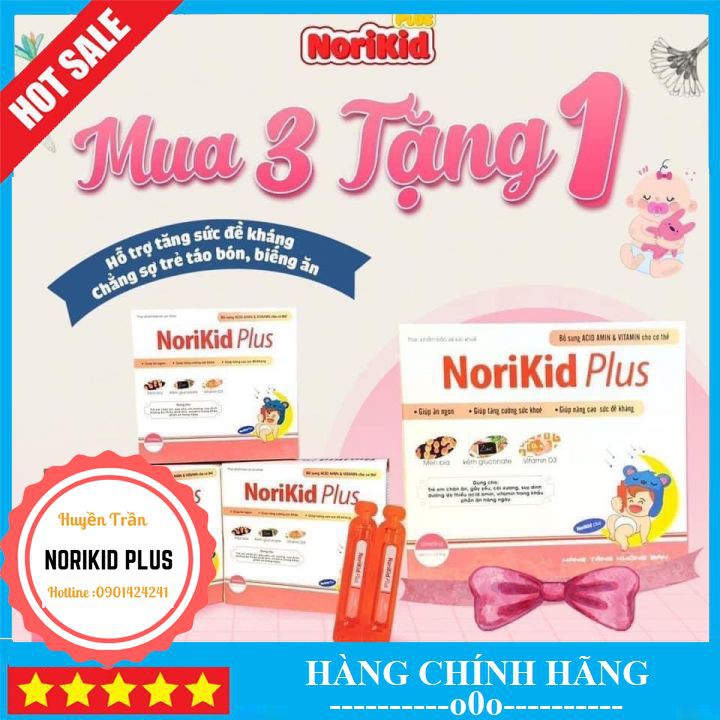 [COMBO 2HỘP] Sirô Ăn Ngon Norikid Plus Nhật Bản 3 in 1 Cho Bé