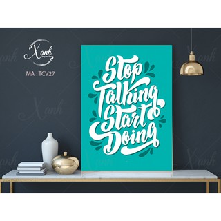 TRANH CAVAS ĐỘNG LỰC TCV27 - XANH DECO