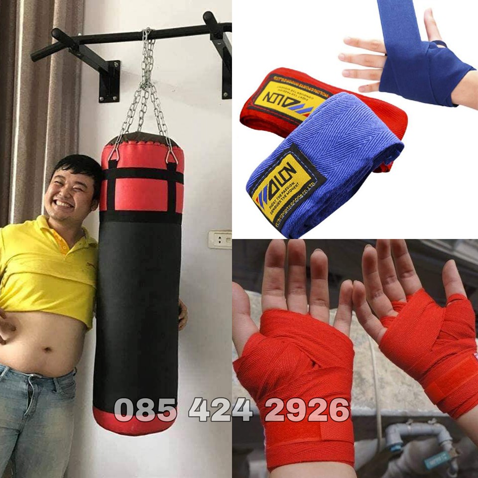 Vỏ Bao Đấm Bốc Boxing Võ Thuật + Băng Đa Võ Thuật Walon Chính Hiệu, dụng cụ tập thể dục thể thao tại nhà siêu tiết kiệm